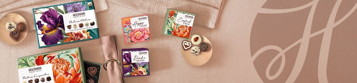 Pralinen Packungen mit floralen Designs