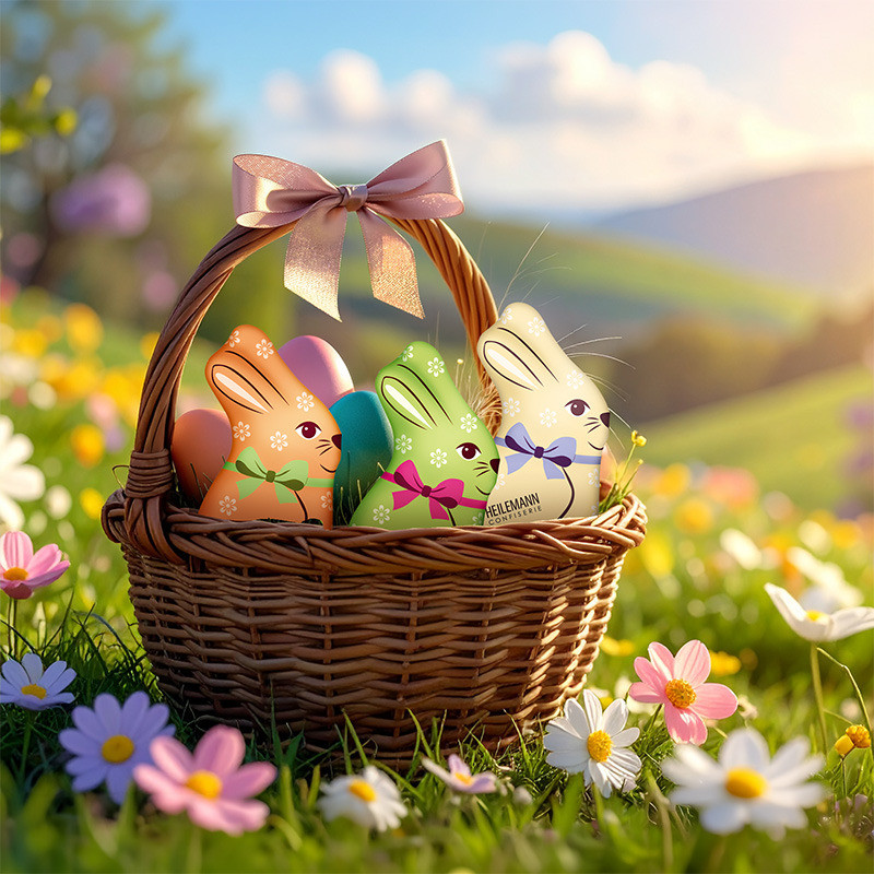 Heilemann Buntes Osterhäschen Edelvollmilch, 22 g