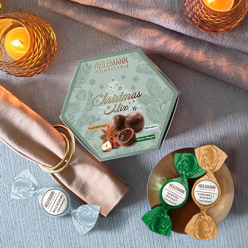 Heilemann Christmas Mix mit Pralinen-Kugeln, 180 g