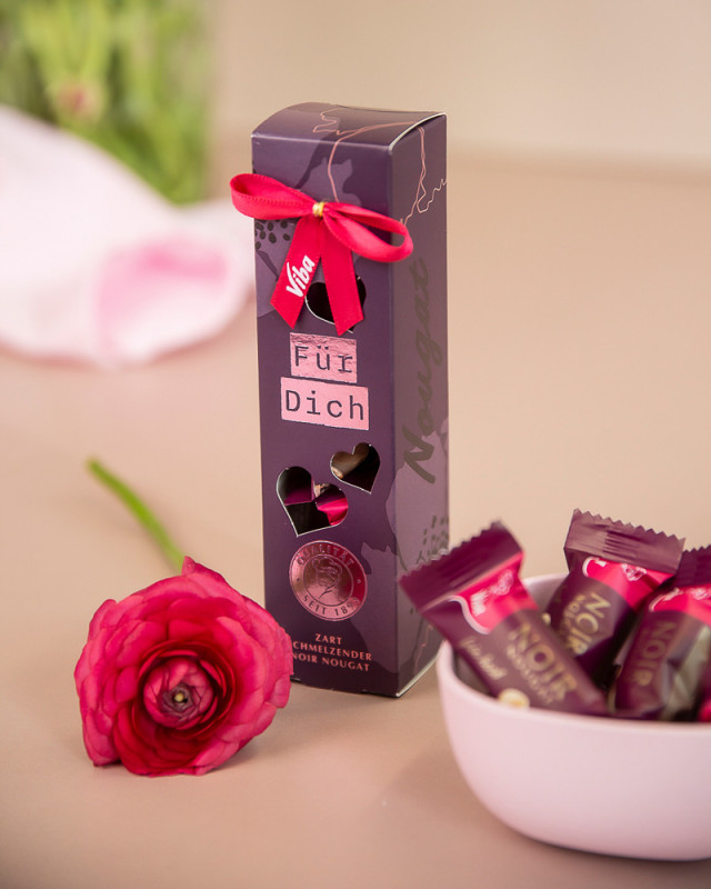 Viba Genusszeit „FÜR DICH“ mit dunklem Nougat, 60 g