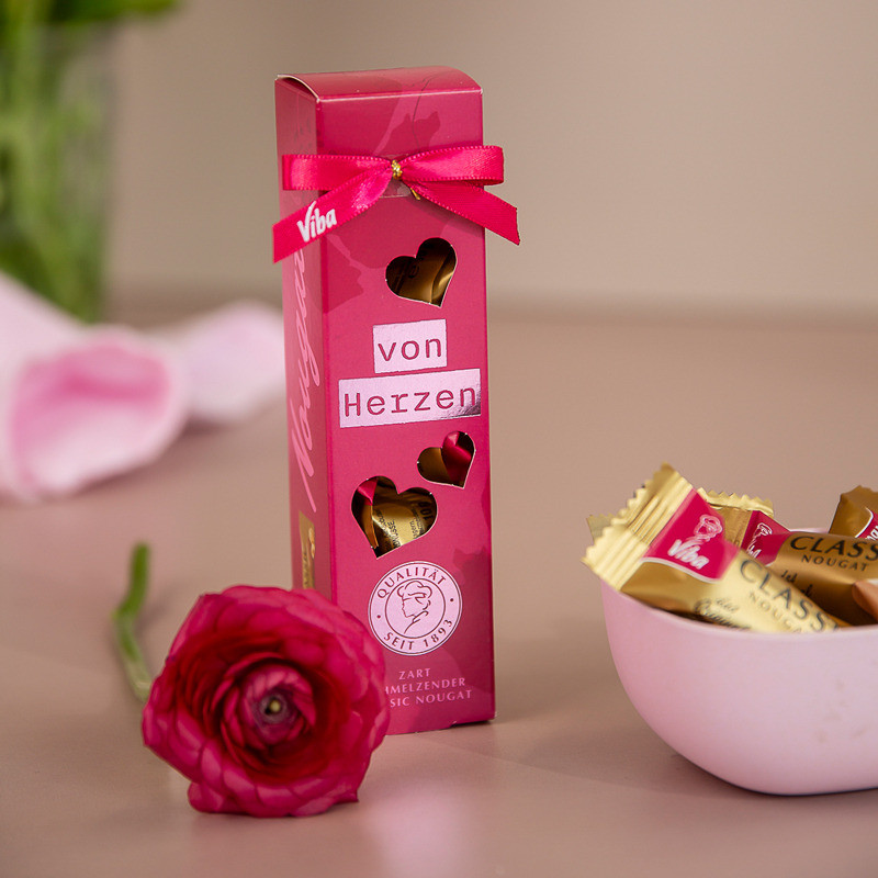 Viba Genusszeit „VON HERZEN“ mit Nougat, 60 g