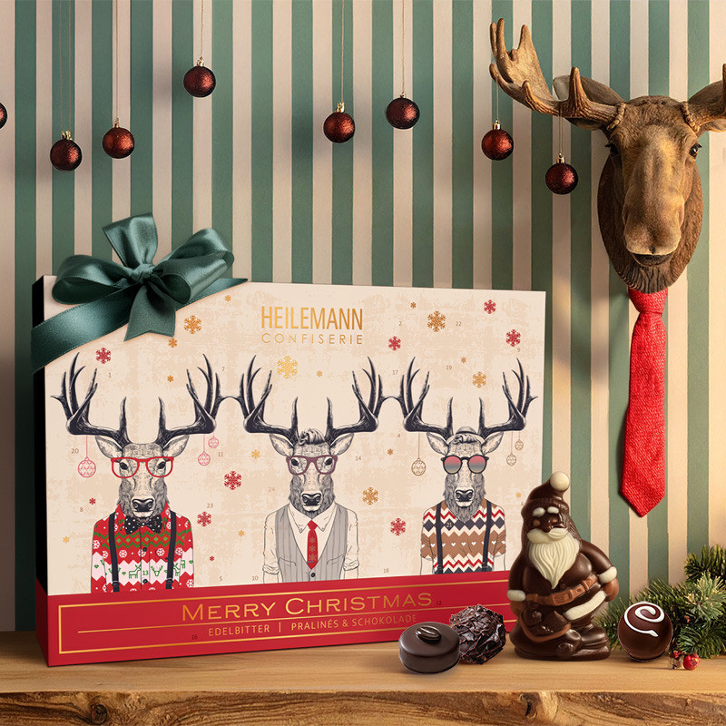 Heilemann Adventskalender Edelbitter-Pralinen, 330 g