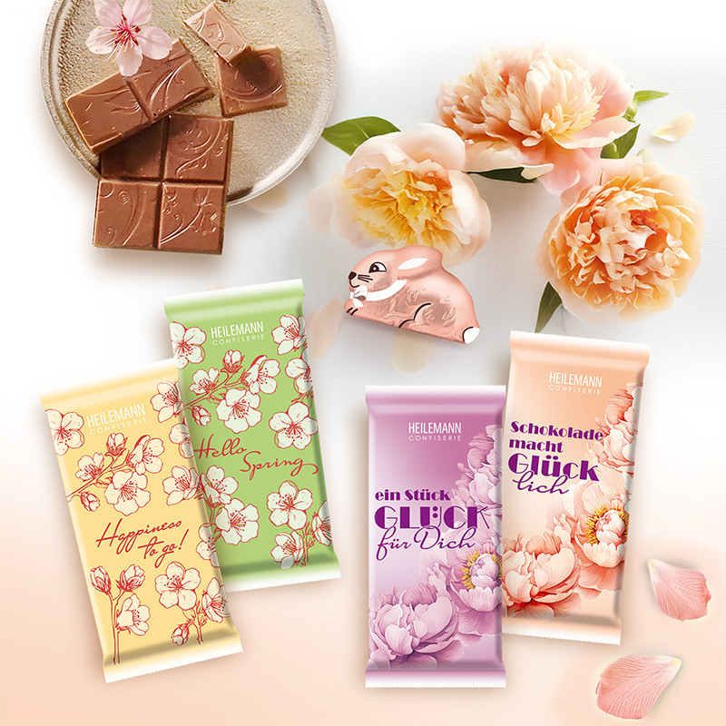 Heilemann Frühlingstäfelchen Edelvollmilch, 4-fach sortiert, 37 g