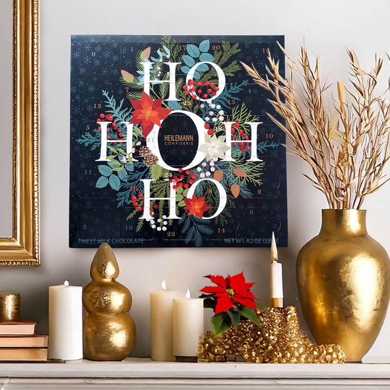 Heilemann Adventskalender Täfelchen "HO HO HO", 120 g
