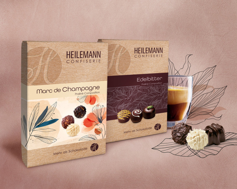 Heilemann Marc de Champagne Pralinen Komposition, 208 g