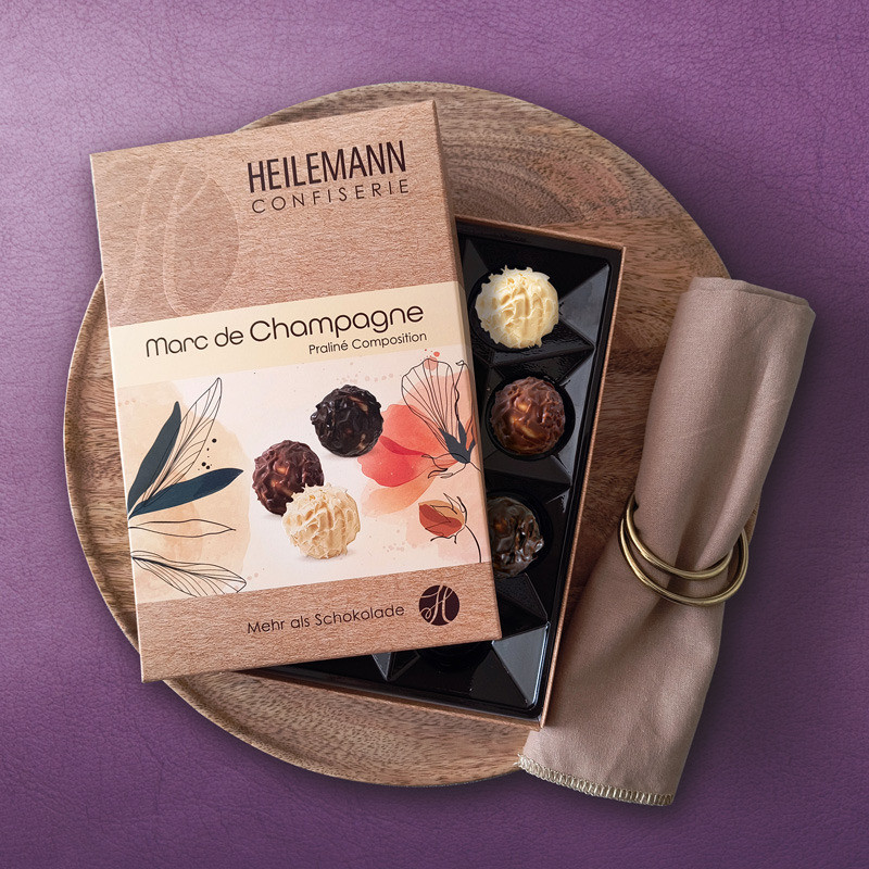 Heilemann Marc de Champagne Pralinen Komposition, 130 g