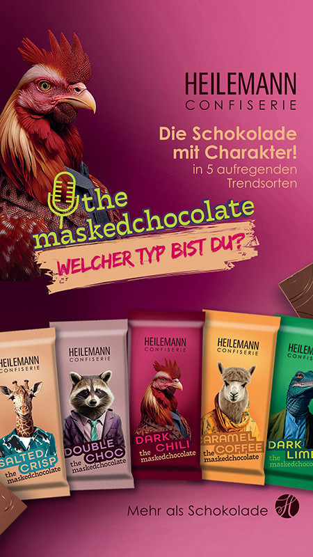 Heilemann The Masked Chocolates Displaykarton, 70 x 37 g