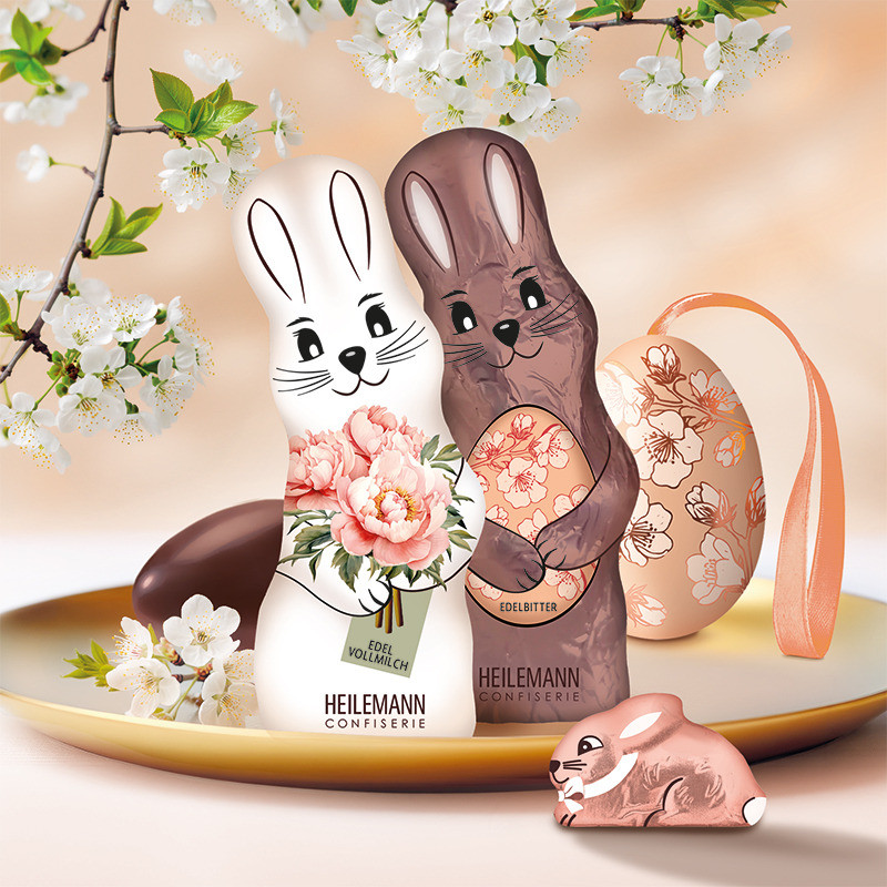 Heilemann Zartbitter Häschen mit Osterei, 30 g