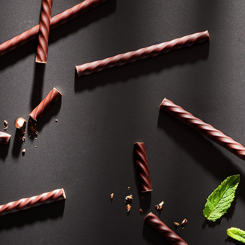 HUSSEL Feine Schoko-Stäbchen Minze, 75g