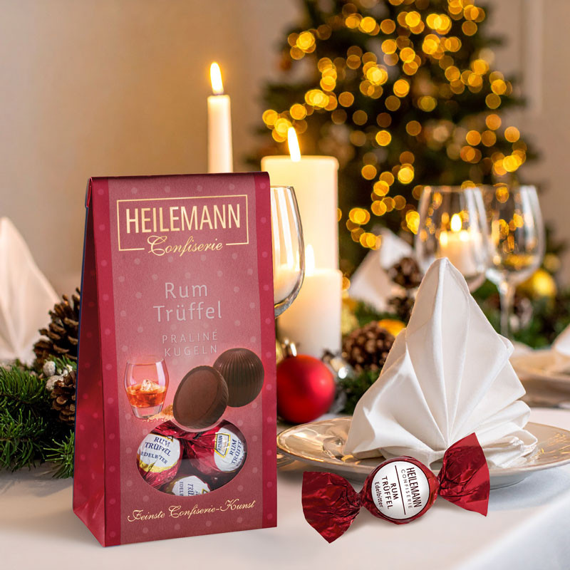 Heilemann Rum-Trüffel Praliné-Kugeln, 90 g