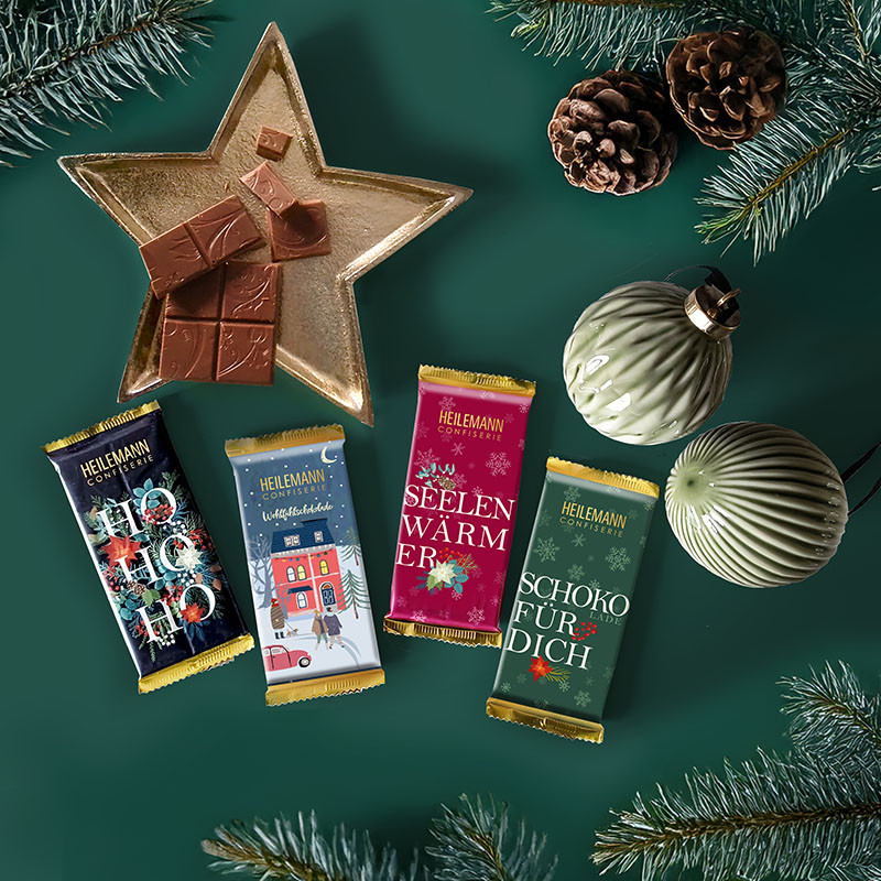 Heilemann Weihnachts-Täfelchen "HO HO HO", 37 g