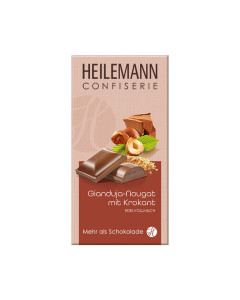 Heilemann Gianduja-Nougat mit Krokant in Edelvollmilch-Schokolade, 100 g