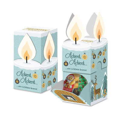 Heilemann Adventskalender-Box "Kerze", 180 g