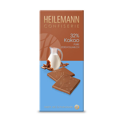 Heilemann 32% Kakao Edelvollmilch-Schokolade, 80 g