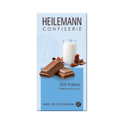 Heilemann 32% Kakao Edelvollmilch-Schokolade, 100 g