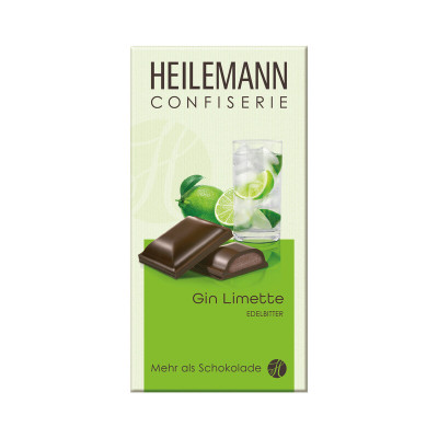 Heilemann Gin-Limette Trüffel in Edelbitter-Schokolade, 100 g