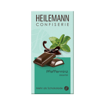 Heilemann Pfefferminz in Edelbitter-Schokolade, 100 g