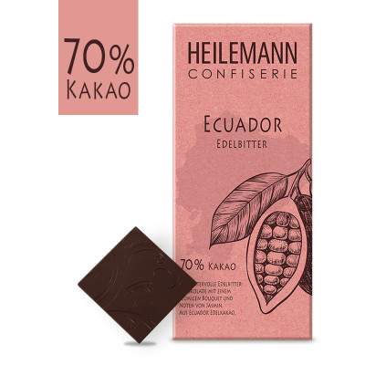 Heilemann Ursprungs-Schokolade Ecuador 70 % Edelbitter, 80 g