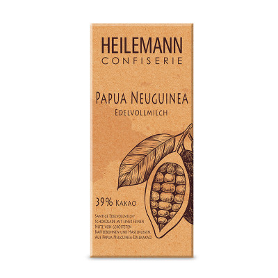 Heilemann Ursprungs-Schokolade Papua Neuguinea 39 % Edelvollmilch, 80 g