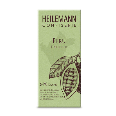 Heilemann Ursprungs-Schokolade Peru 64 % Edelbitter, 80 g