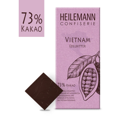 Heilemann Ursprungs-Schokolade Vietnam 73 % Edelbitter, 80 g