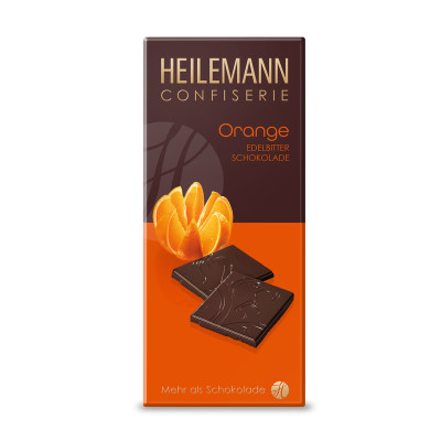 Heilemann Orange Edelbitter-Schokolade, 80 g