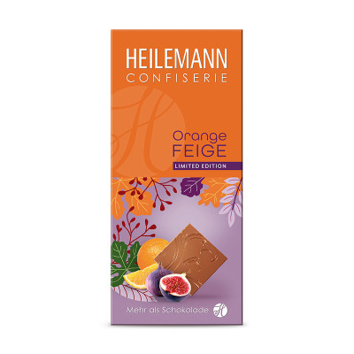 Heilemann Orange-Feige Edelvollmilch-Schokolade, 80 g