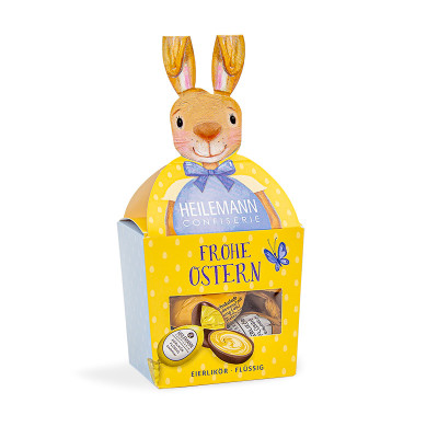 Heilemann Hase mit Eierlikör Ostereiern, 100 g