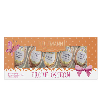 Heilemann Frohe Ostern Pralinen Eier ohne Alkohol, 90 g