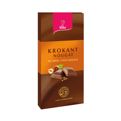 Viba Nougat-Tafelschokolade Krokant, 100 g