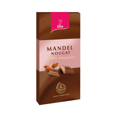 Viba Nougat-Tafelschokolade Mandel, 100 g