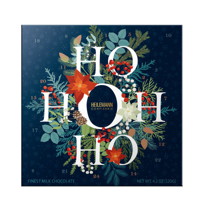 Heilemann Adventskalender Täfelchen "HO HO HO", 120 g