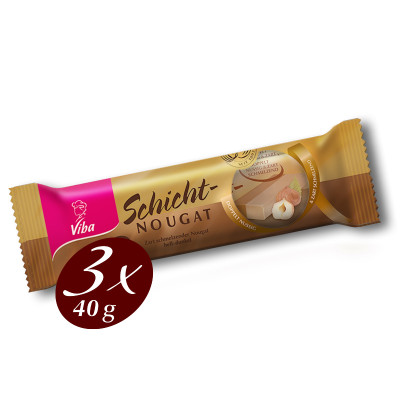 Viba Schicht-Nougat Jumbo 3er Pack, 120 g