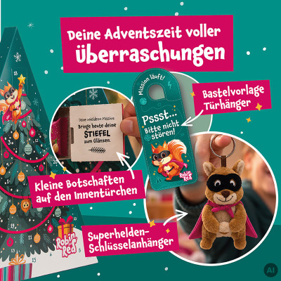 Viba Adventskalender Robin Reds "Weihnachtsmission", 230 g
