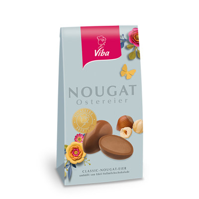Viba Classic Nougat Eier im Beutel Flower Power, 114 g