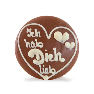 Confiserie Schokolade Herz Ich hab dich lieb, 35 g