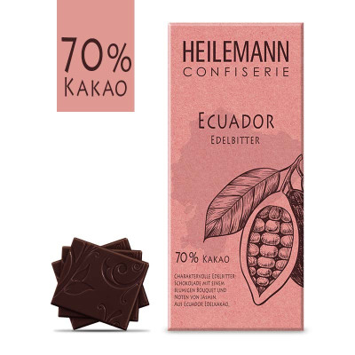 Heilemann Ursprungs-Schokolade Ecuador 70 % Edelbitter, 80 g