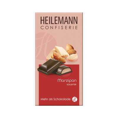 Heilemann Marzipan in Edelbitter-Schokolade, 100 g