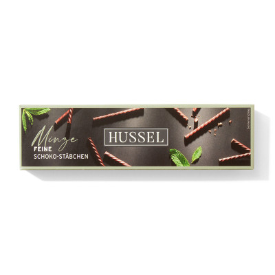 HUSSEL Feine Schoko-Stäbchen Minze, 75g
