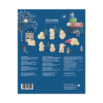 Heilemann Kinder-Adventskalender weiße Schokolade, 175 g