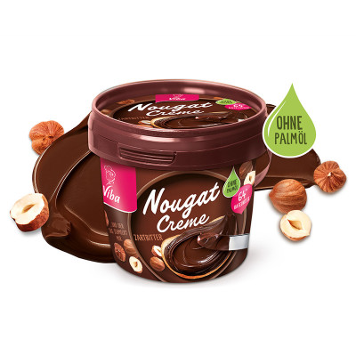 Viba Nougat Creme Zartbitter Palmölfrei, 375 g