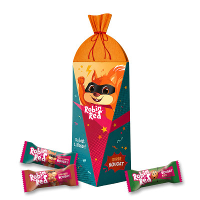 Viba Robin Red Superhelden-Nougat Schultüte, 100 g