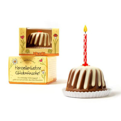 Geburtstagskuchen Hohlfigur „Herzallerliebste Glückwünsche“, 70 g 