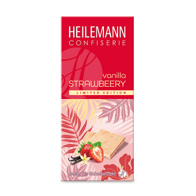 Heilemann Sommer-Schokolade vanilla STRAWBERRY, 80 g