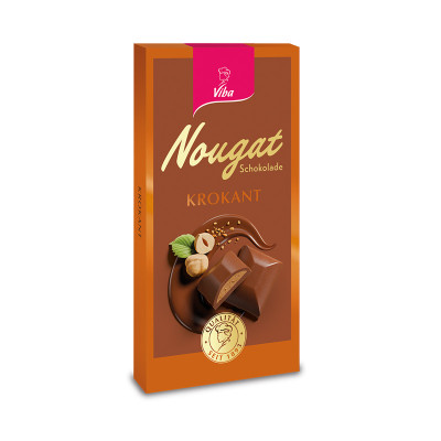 Viba Nougat-Tafelschokolade Krokant, 100 g