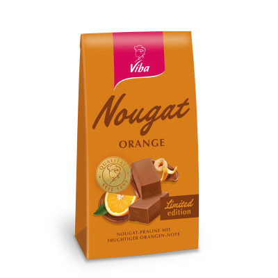 Viba Orangen Nougat Beutel, 100 g