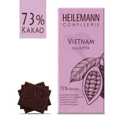 Heilemann Ursprungs-Schokolade Vietnam 73 % Edelbitter, 80 g