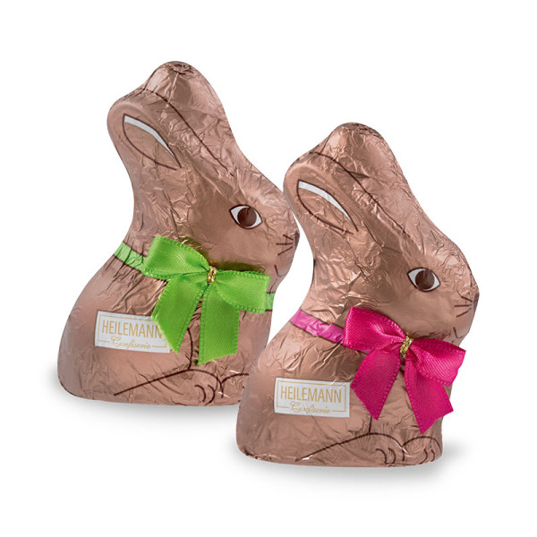 Brauner Osterhase aus Edelbitter-Schokolade