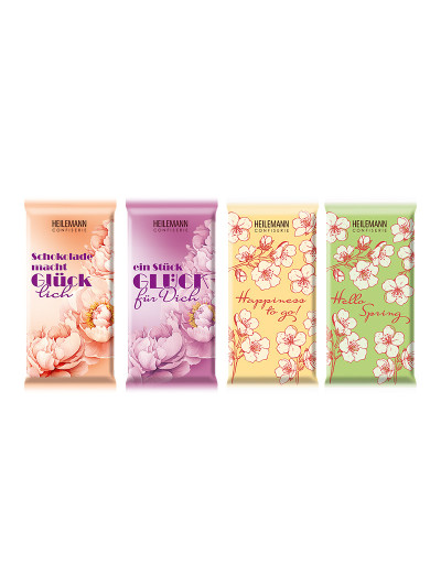 Heilemann Frühlingstäfelchen Edelvollmilch, 4-fach sortiert, 37 g