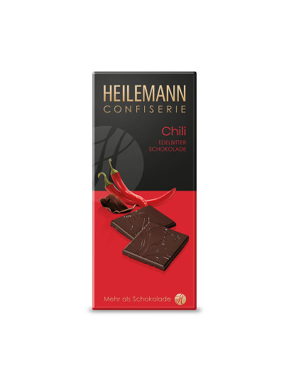 Heilemann Chili Edelbitter-Schokolade, 80 g